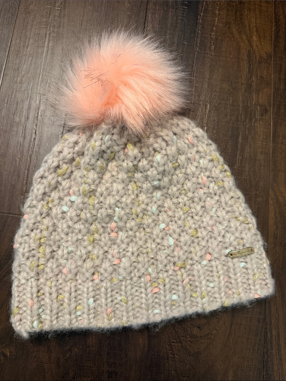 Millymook Girls Pom-Pom Taupe Beanie Sofia One size fits most